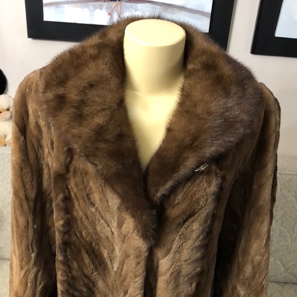 🌺🌺🌺 MANZARI BEAUTIFUL MINK FUR COAT SIZE 44